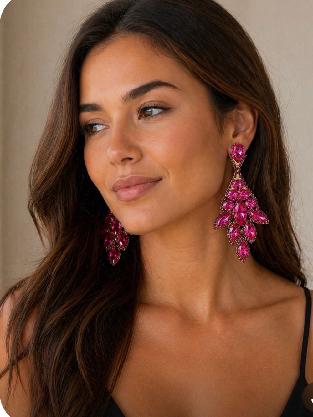 FLASH SALE ⚡️ Pink Statement Holiday Gala Sparkle Earrings
